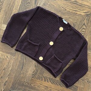 Zara Women's Purple Knit Sweater